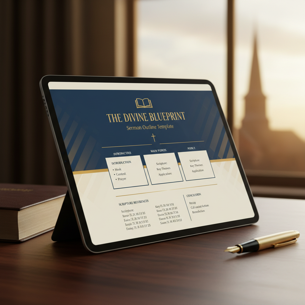 Professional Sermon Outline Template for preachers and ministry leaders